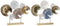 Decoratieve figuren DKD Home Decor Metaal Abstract (2 pcs) (65.4 x 9 x 51 cm)