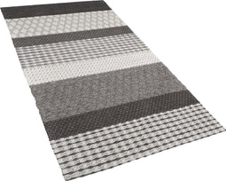 AKKAYA - Laagpolig vloerkleed - Grijs - 80 x 150 cm - Wol