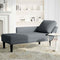 vidaXL - Chaise - longue - met - kussen&rechterarmleuning - fluweel - donkergrijs