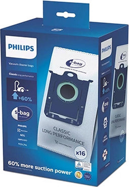 Philips S-bag FC8021/05 - Stofzuigerzakken - 50% langer mee - TÜV-gecertificeerd (16 stuks)