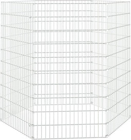 vidaXL - Dierenverblijf - 6 - panelen - 54x100 - cm - gegalvaniseerd - ijzer