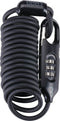 BBB Cycling CoilSafe BBL-56 - Kabelslot 180 cm - Lichtgewicht Cijferslot voor Fiets Helm Bagage - Zwart