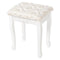 Woltu Barok Make-up Kruk - Zacht Gevoerde Kaptafelkruk - 40x30x50 cm - Wit