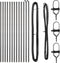 vidaXL - Hekpalen - 13 - stuks - Grijs - Ø32 - mm - 170 - cm - Gegalvaniseerd - Staal