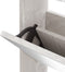 vidaXL - Schoenenkast - met - spiegel - 3-laags - 63x17x102,5 - cm - betongrijs