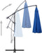 vidaXL - Zweefparasol - met - aluminium - paal - 3 - m - wit