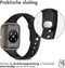 iMoshion Bandje Geschikt voor Oppo Watch 46 mm - iMoshion Siliconen band zilver knoopje - Zwart