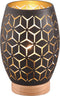 RL LIVE YOUR LIGHT BIDAR - Tafellamp - Metaal zwart goud Ø15 cm H21,5 cm - excl. 1x E27 4 W (1 stuk)