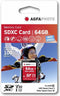 AgfaPhoto SDXC - Geheugenkaart 64GB - Max. leessnelheid 100MB/s - Max. schrijfsnelheid 50MB/s - Class 10 UHS-I V30