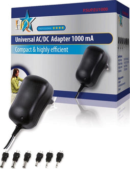 HQ Universele AC/DC Adapter 1000mA