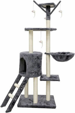 Krabpaal voor Katten Jipsy 79 x 34 x 138 cm Grijs Sisal Ø 7 cm