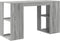 vidaXL - Bureau - met - opbergruimte - Grijs - Sonoma - 130x50.5x75 - cm - Geengineerd - hout