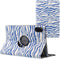 iMoshion Tablet Hoes Geschikt voor Honor Pad X9 - iMoshion 360° Draaibare Design Bookcase 2.0 - Meerkleurig /White Blue Stripes