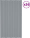 vidaXL - Dakpanelen - 36 - st - 80x45 - cm - gegalvaniseerd - staal - zilverkleurig
