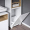 SoBuy BZR146-W - Badkamerkast - Afneembare wasmand - Wit