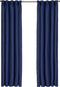 Larson - Luxe effen blackout gordijn - met haken - 1.5m x 2.5m - Donkerblauw