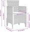 vidaXL - Tuinstoelen - met - Kussens - 4 - stuks - Bruin - Poly - Rattan
