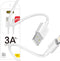 Dudao - USB naar Lighting Geschikt voor iPhone oplader - 3A Fast charge oplaadkabel - Datakabel - 1 Meter - Wit