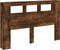 Hoofdeinde met LED 160x18,5x103,5 cm bewerkt hout gerookt eiken