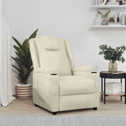 Fauteuil verstelbaar kunstleer crmewit