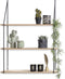 LIFA LIVING Wandrek - Industrieel - 3 planken - Zwart