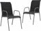 vidaXL - Tuinstoelen - stapelbaar - 2 - st - staal - en - textileen - zwart