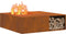 vidaXL - Tuhaard - met - Houtopslag - 100x100x30 - cm - Weerbestendig - Staal