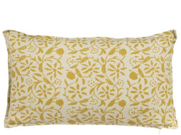 Kussen Katoen Beige Mosterd 50 x 30 cm