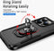 Lunso - Geschikt voor iPhone 15 Pro Max - Armor backcover hoes met ringhouder - Zwart