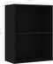 vidaXL Boekenkast met 2 schappen 60x30x76,5 cm spaanplaat zwart
