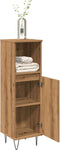 vidaXL - Badkamerkast - 30x30x100 - cm - bewerkt - hout - artisanaal - eikenkleurig