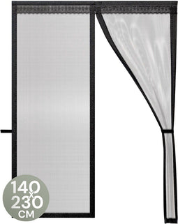 O'DADDY® Deurgordijn Deluxe FIBER - Magnetisch Vliegengordijn - Zelfsluitend - Zwart - 140x230 cm