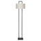 Atmooz - Vloerlamp Belford - Staande Lamp - Stalamp - Woonkamer - Zwart en witte kap - Hoogte 168cm - Metaal