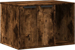 vidaXL - Kattenbakkast - 60x40x40 - cm - bewerkt - hout - gerookt - eikenkleurig