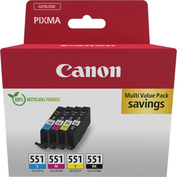 Canon 6509B016 - Inktcartridges - 4 kleuren - (4 stuks)