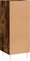 vidaXL - Dressoir - 34,5x34x90 - cm - bewerkt - hout - gerookt - eiken