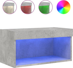 vidaXL - Tv-meubel - met - LED-verlichting - 60x30x30 - cm - betongrijs