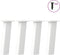 vidaXL - Salontafelpoten - 4 - st - 42 - cm - staal - wit
