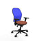 Piqueras y Crespo 3D036N0 - Bureaustoel - Verstelbare hoogte met armleuning - Blauw Bruin