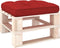 vidaXL - Palletkussen - 58x58x10 - cm - stof - rood