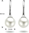 Glams oorhangers - Franse haak - Parel 7.5mm - Zilver