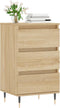 vidaXL - Dressoir - 40x35x70 - cm - bewerkt - hout - sonoma - eikenkleurig