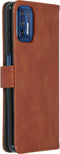 iMoshion Hoesje Geschikt voor Motorola Moto G9 Plus Hoesje Met Pasjeshouder - iMoshion Luxe Bookcase - Bruin