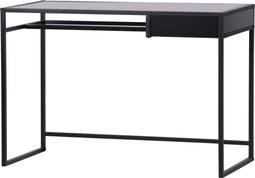 WOOOD Teun Bureau Met Lade - Metaal - Zwart - 110x76x50
