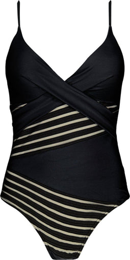 Barts Alira Shaping One Piece - Dames Badpak - Mesh-inzetstukken - Zwart