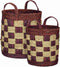 Mica Decorations Mand Lid - 30x30x35 cm - Zeegras - Bruin - Set van 2
