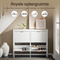 SoBuy FSR186-II-W - Schoenenkast - 4 Kleppen - Wit