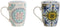 Kop met theefilter Home ESPRIT Blauw Wit Turkoois Mediterrane 340 ml (2 Stuks)