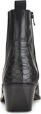PS Poelman TARTOR - Enkellaarzen - Zwart leer met snake print - Zwart