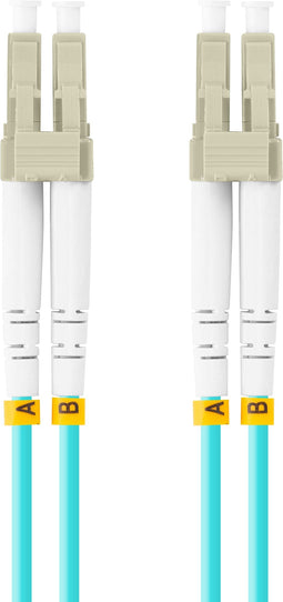 Lanberg FO-LULU-MD31-0050-TQ - OM3 Multimode Duplex Glasvezelkabel - 10 Gbps tot 300m - Turquoise - 5m